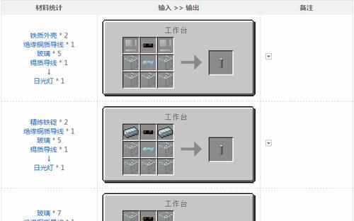 我的世界中日光灯如何制作？需要哪些材料？