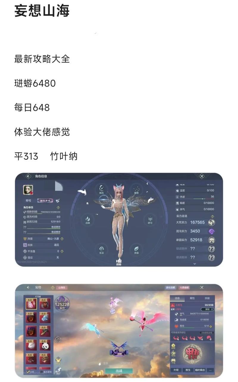 《妄想山海》游戏战力快速提升攻略（用最快的方法提升游戏战力）